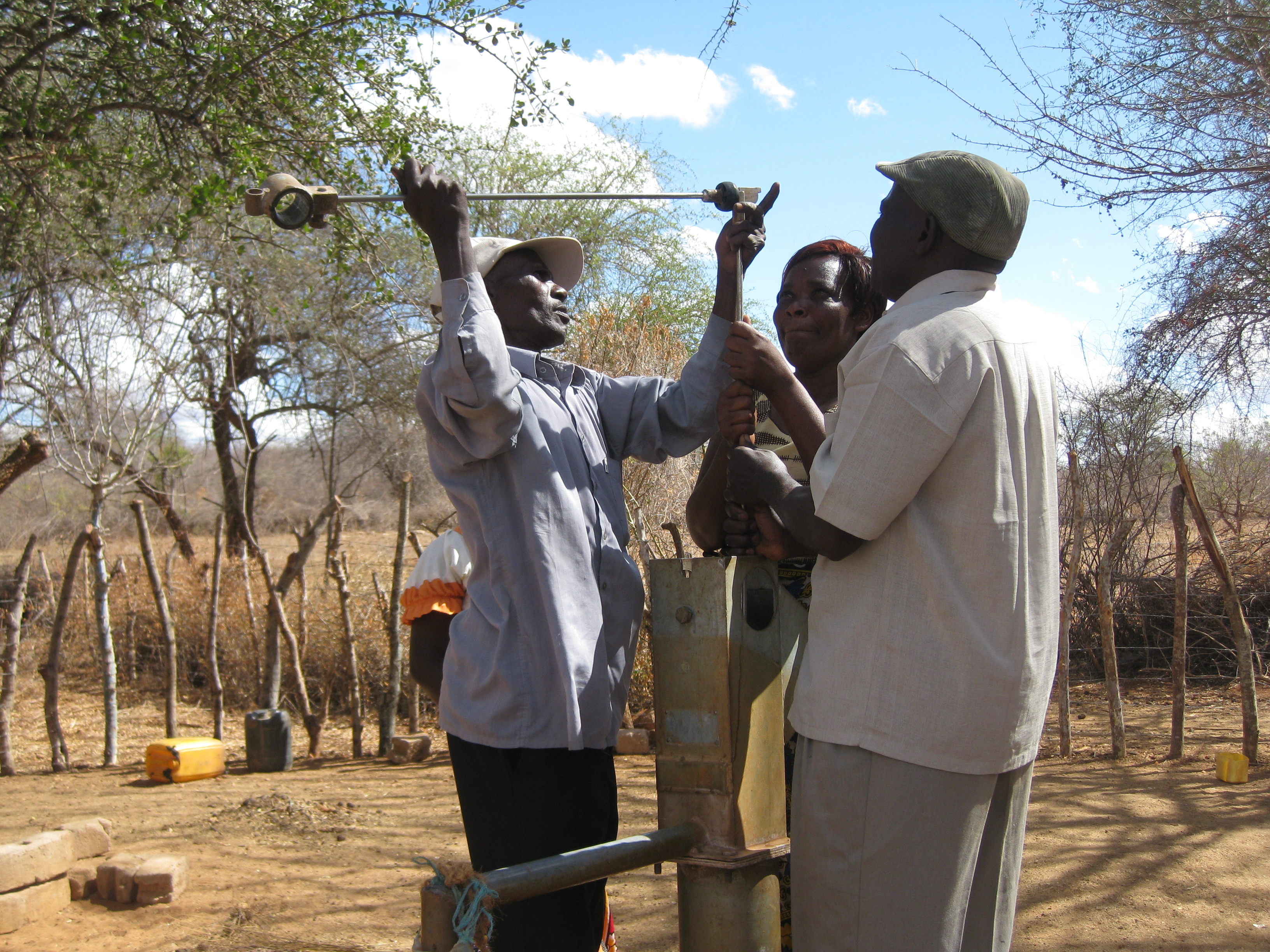 Mwaniki fixing a pump